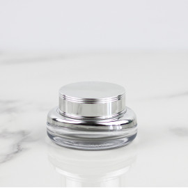Cosmetic glass jar Titania 30 ml (silver)