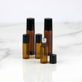 Roller bottle 10 ml (brown, glass)