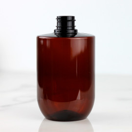Cosmetic brown plastic bottle Bari 500 ml 28/410