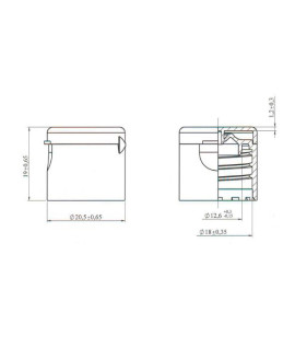 Flip-top white 18/415