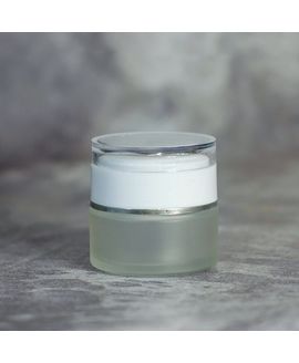 Cosmetic glass jar Theia 20 ml (frosted with acrylic lid)