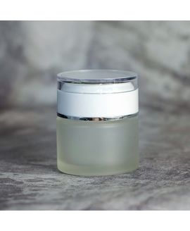 Cosmetic glass jar Theia 50 ml (frosted with acrylic lid)