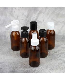 Cosmetic amber glass bottle Bran 100 ml 28/410